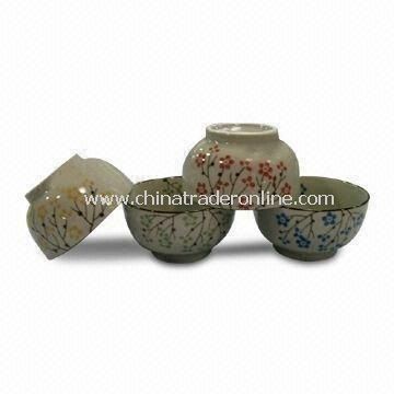 Four Pieces Bowl Set, High Firing Porcelain, Size of 12 x 12 x 6.5cm