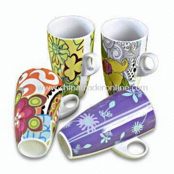 Porcelain Cup Available in Decal Design, ODM Orders are Accepted