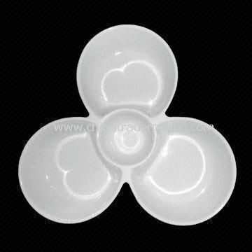 Porcelain Round Tripartite Bowl, Available in White from China