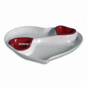 Porcelain Tapas Set/Dip/Snack Dish with EEC Food Contact Safe/FDA Standard, OEM Orders are Accepted