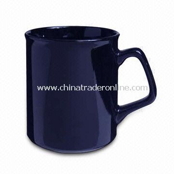 Black Coffee Mug, Made of Porcelain, Customized Designs are Accepted