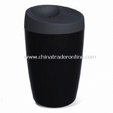 Double Wall Thermal Porcelain Mug with Silicone Lid, Suitable for Home or Office Use from China