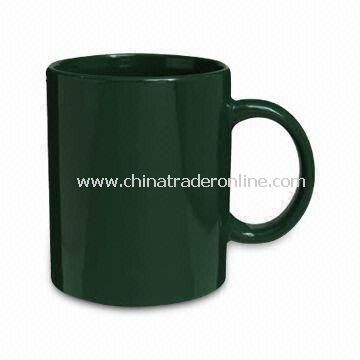 Glazed Coffee Mug, Made of Porcelain, Customized Designs are Accepted from China