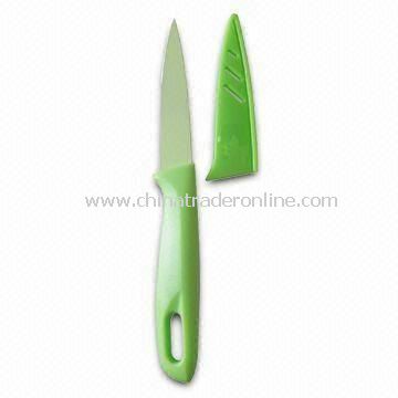 4.5-inch Mini Chef Paring Knives with Colorful Handle, Cover and Teflon Coating