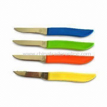 4 Veggie Utility Knives, Made of Stainless Steel Blade and PP Handle