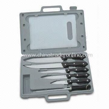 Kitchen Knife Set, Made of Stainless Steel, Easy to Clean, with New Design, and Attractive Style from China