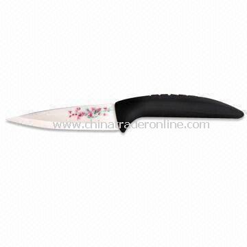 L Series Ceramic Knife for Paring Fruits, Cutting Meat and Vegetables with Picture-printed Blade