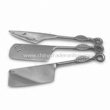 3 Pieces Butcher Knife Set, Comes in Gift Pack, Made of Stainless Steel and Brass from China