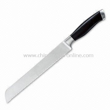 8-inch Bread Knife with Double-bolster POM Handle, Comfortable to Grip