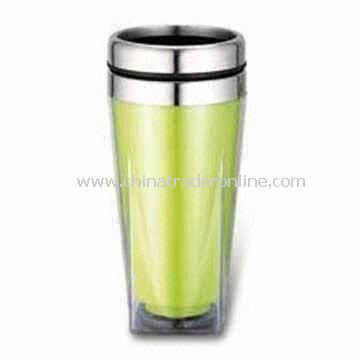 Travel Mug with AS Outer and 16oz Capacity, Made of Stainless Steel from China