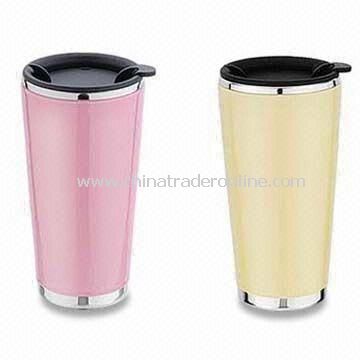 Travel Mugs, Customized Designs and Logos are Accepted