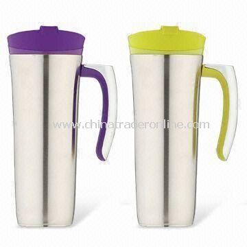 Travel Mugs, Made of Stainless Steel, Available in Capacity of 16oz