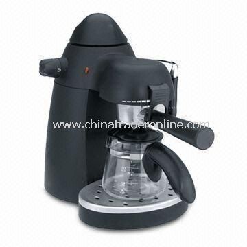 4 Bar Espresso Coffee Maker with 750W Power and 240ml Glass Carafe Capacity