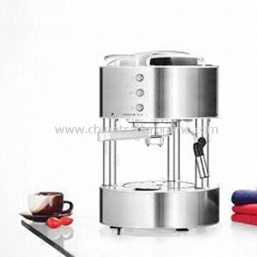 Espresso Coffee Maker with 920 to 1,080W Power and Power/Brewing/Steam Light Indicator