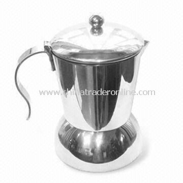 Stainless Steel Espresso Coffee Percolator with Safety Valve and Polishing Body