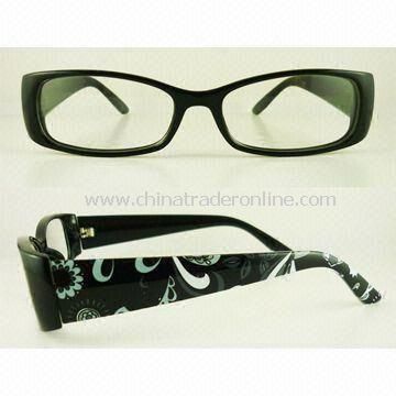 Stylish Plastic Reading Glasses with Pretty Pattern on the Temple