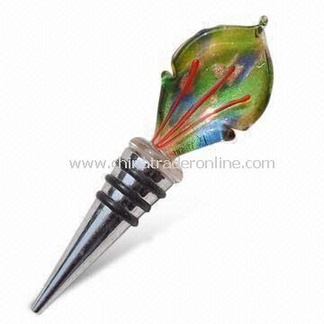 Bottle/Champagne Stopper, Available in Various Styles and Colors, Made of Alloy and Glass