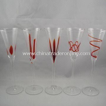 Champagne Glasses in Different Designs, Measuring 7.3 x 7.5 x 27.5cm from China