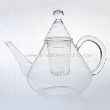 Borosilicate Glass Teapot with Heat Resistant Feature and Mouth Blown Craft from China