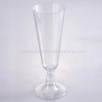 Champagne Flute, Made of PS Material with 150mL Capacity, 18g Weight and 36 Sets/Carton Quantity