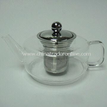 Pyrex Glass Tea and Coffee Pot with 450mL Stainless Steel Filter