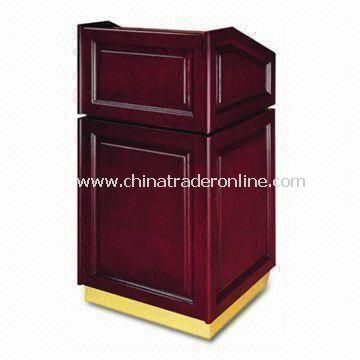 Rostrum, Comes in Peach Wood and Brass Color, Measures 660 x 600 x 1,200mm from China