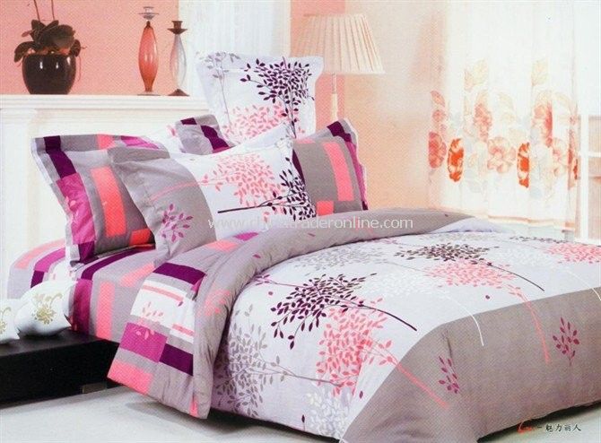 whole sale 1pcs can buy Dyeing cotton twill bedding a family of four environmental4 pcs bedding set