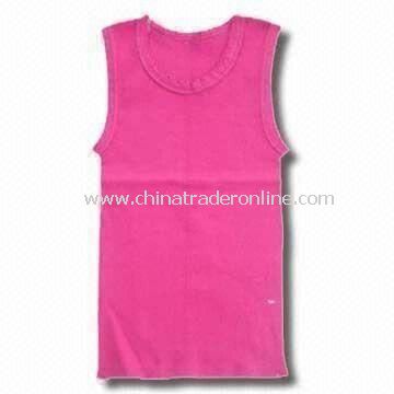 Baby T-shirt, Made of Cotton, Available in Pink Color from China