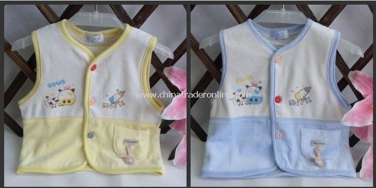 Reversible baby vest,Baby waistcoat,Baby clothes,10pcs/lot from China