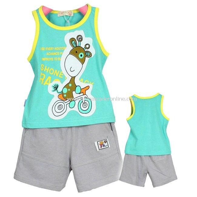 Wholesale - Baby Outfits Sets baby waistcoat baby shorts outfit - baby clothing set baby clothes vest from China