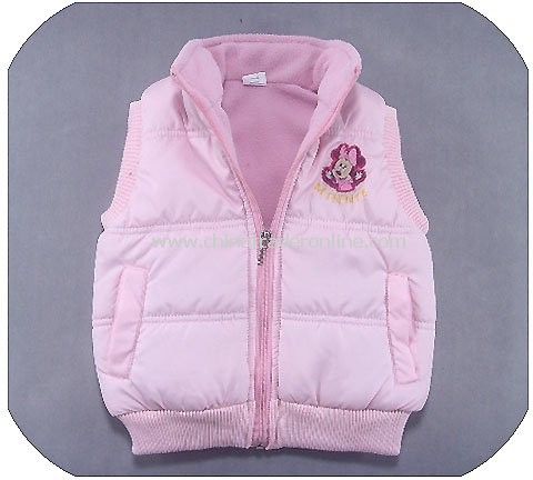 Wholesale Mikey mouse Baby bodywarmer, children waistcoat, girls padded vest, winter wear