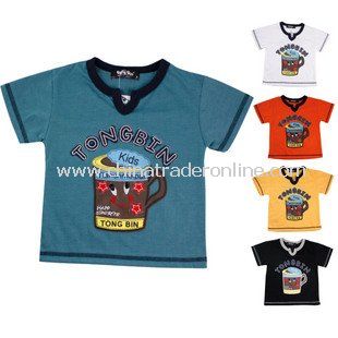 Wholesale New 100% Cotton Printed Cartoon Baby T-Shirts;Hot sale Baby Clothes