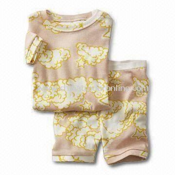 Interlock Baby Sleepwear with All Over Printing, Made of 100% Cotton from China