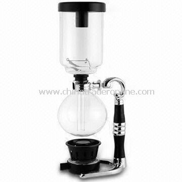 Belgium Coffee Maker, Made of Glass, Stainless Steel and Plastic, Measures 37 x 16.5 x 13.7cm from China