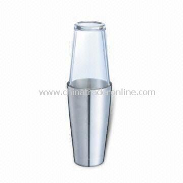 Boston Shaker with Glass or Plastic Top Cover and 700mL Capacity