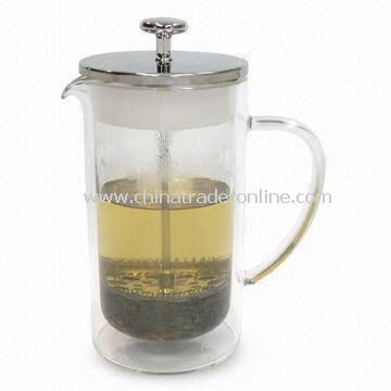 Coffee/Tea Plunger with 800mL Capacity and Heat-resistant Glass from China