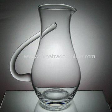 Glass Decanter/Carafe with Special Handle Design and 240mm Height