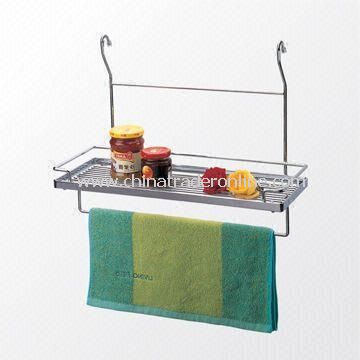 Chrome-plated Spices and Towel Rack, Measuring 450 x 185 x 280mm from China