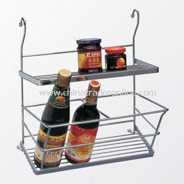 Chrome-plated Spices Rack with Sturdy Structure