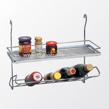 Fitted Double Steel Rack with Chrome Plated, Measuring 455 x 200 x 385mm