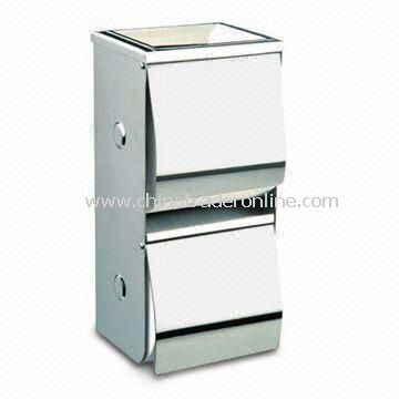 Paper Holder with Ashtray, Made of Stainless Steel, Measures 265 x 125 x 100mm