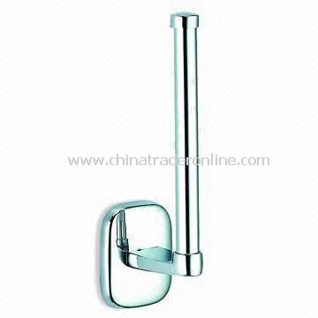 Spare Paper Towel Holder with Chrome Finish, Made of Zinc Alloy, Suitable for Bathroom Use