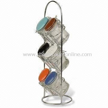 Spice Rack, Measures 5.8 x 4.3 x 10.2cm, Available in Various Cap Colors