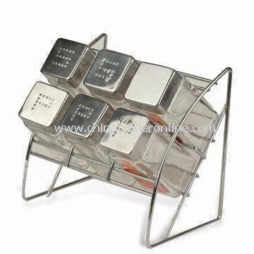 Spice Racks, Measures 4.5 x 4.5 x 9.4cm, Made of Glass