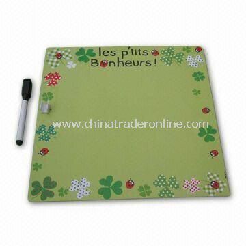 Stylish Memo Board in Green, with 0.5mm Soft Magnet with 200g Chrome Paper from China