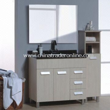 870 x 465 x 830mm Bath Vanity, Made of Melamine, Combined with Basin, Mirror, Faucet and Countertop