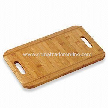 Bamboo Cutting Board with Two Handle and Repeatedly Use, Measures 38 x 24 x 1.5cm