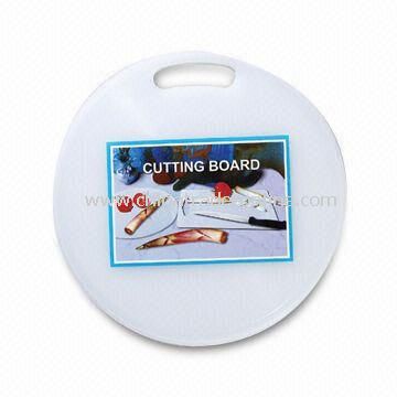 Round Shaped Plastic Cutting Board, Size of 31 x 0.6cm