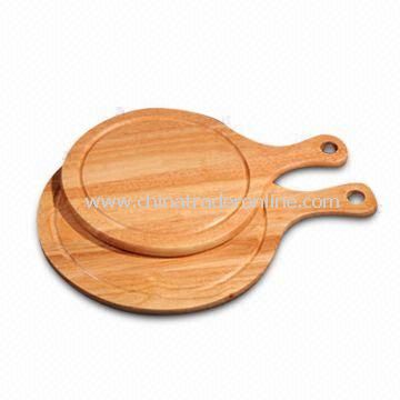 Wooden Cutting Boards with Groove and Handle, Available in Different Sizes