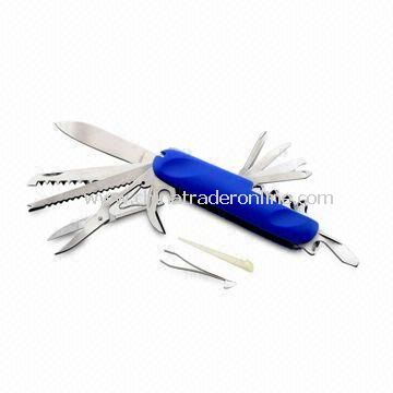 11-in-1 Utility Knife, Includes Fish Scalar, Can Opener and Corkscrew, Made of Stainless Steel from China